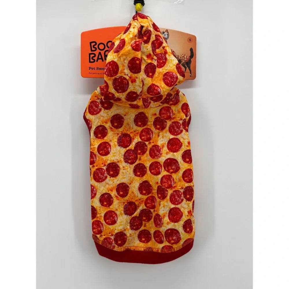 Boots & Barkley Pet Sweatshirt Small Pepperoni Pizza Dog Cat Hoodie Up to 20 lbs